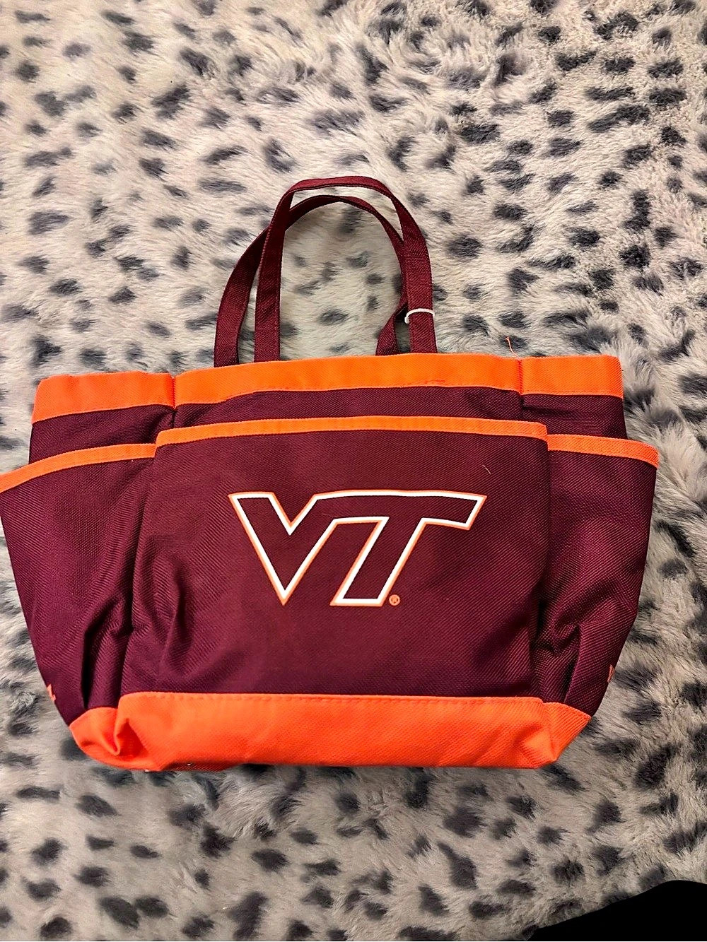 Virginia Tech Red & Orange Tote Like New